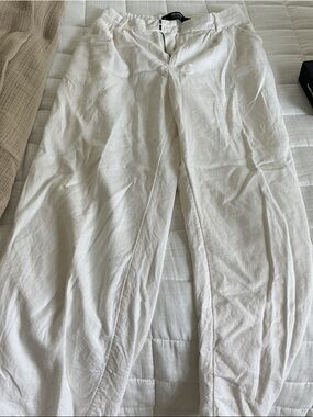 Hollister White Ultra High-Rise Wide Leg Pants